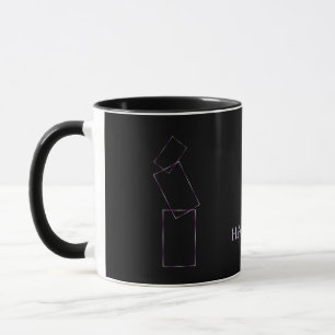 Eleganter schwarzer Lavendel-Geometrierahmen Custo Tasse
