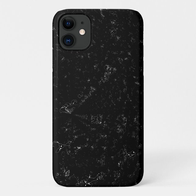 Eleganter schwarzer Marmor Case-Mate iPhone Hülle (Rückseite)