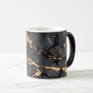 Eleganter schwarzer Marmor mit goldenen Adern Mode Verwandlungstasse