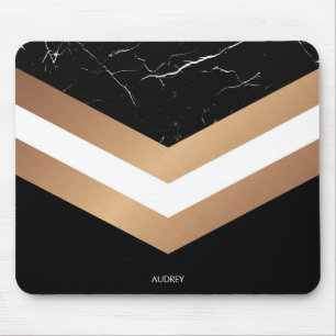 Eleganter schwarzer Marmor Mousepad