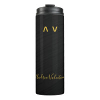 Eleganter Schwarzer Muster Premium Thermal Tumbler