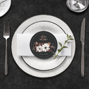 Eleganter, schwarzer Rostkreuz-Untersetzer Runder Pappuntersetzer