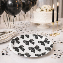 Eleganter schwarzer Schleifen-Geburtstag
