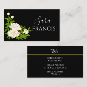 Eleganter schwarzer Standard, 3,5" x 2,0" Visitenk Visitenkarte