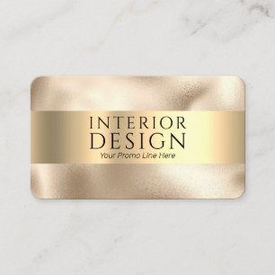 Eleganter schwarzer Text Gold-auf-Gold-Design Visitenkarte