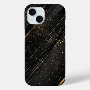 Eleganter schwarzer und goldener abstrakter Hinter Case-Mate iPhone Hülle