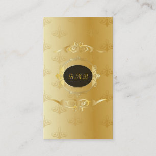 Eleganter schwarzer und goldener vintage goldbesti visitenkarte