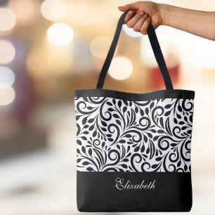 Eleganter schwarzer und weißer Mode-Taschenträger