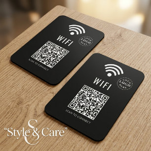 Eleganter schwarzer WiFi-Magnet mit Logo und einfa Magnet