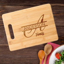 Eleganter Script Letter A Monogram Familienname