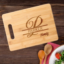 Eleganter Script Letter P Monogram Familienname