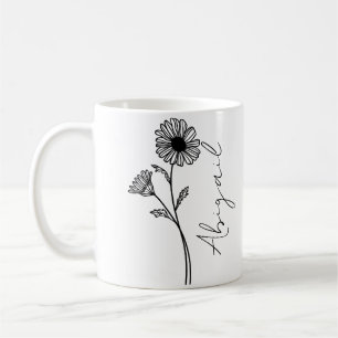 Eleganter Script Name April Monat Geburt Blume Dai Kaffeetasse