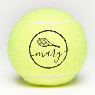 Eleganter Script Name Personalisiert Tennis Balls Tennisbälle