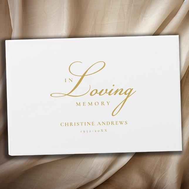 Eleganter, Script-Schriftart "In Love Memory" Beer Gästebuch (Von Creator hochgeladen)