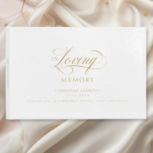 Eleganter, Script-Schriftart "In Love Memory" Beer Gästebuch
