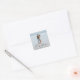 Eleganter Script Wedding Foto Personalisiert Stick Quadratischer Aufkleber (Umschlag)