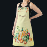 Eleganter Segen Herbst Ernte Erntedank Schürze<br><div class="desc">Die perfekte Schürze,  um Sie bei der Vorbereitung eines Erntedanks oder eines Friendsgiving-Festes für Familie und/oder Freunde behalten. Elegante Auswahl an Kürbis und Blume aus der Herbsternte. Inspiration Zitat sagt "Segnungen",  die in einen Namen oder ein anderes beliebtes Sprichwort geändert werden können.</div>