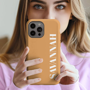 Eleganter Senf personalisierter Name einfach Case-Mate iPhone Hülle