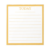 Eleganter Senfgelber Rahmen TODAY To-Do-Liste