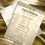Eleganter Shiny Glitzer Gold Flyer<br><div class="desc">Eleganter Shiny Glitzer Gold Flyer,  Perfekt für Make-ups Künstler,  Haarstylisten,  Kosmetologen und mehr!</div>