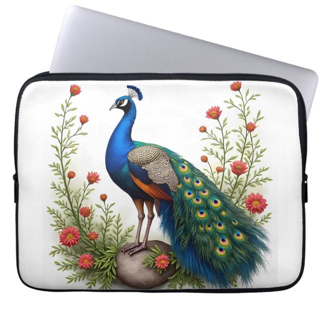 Eleganter Siam Peacock Laptop-Sieb 30 cm Laptopschutzhülle (Vorderseite)