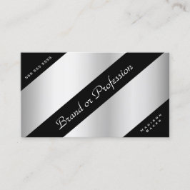 Eleganter Silbereffekt Schwarze Ecken Öffnungszeit Visitenkarte