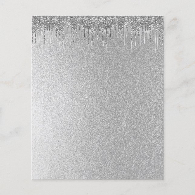 Eleganter silberfarbener Flyer (Vorne)