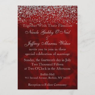 Eleganter Silberner Glitzer auf Einladung zur Rote