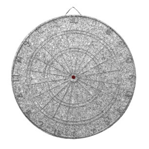 Eleganter silberner Glitzer Dartscheibe