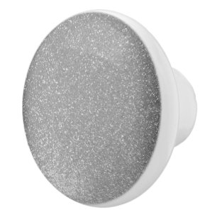 Eleganter silberner Glitzer Keramik Pull-Schrank K Keramikknauf