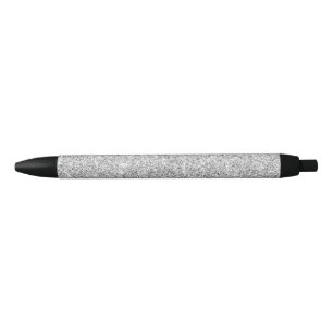 Eleganter silberner Glitzer Kugelschreiber