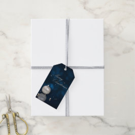Eleganter Silberner Glitzer Ornament - Geschenk-Ta Geschenkanhänger