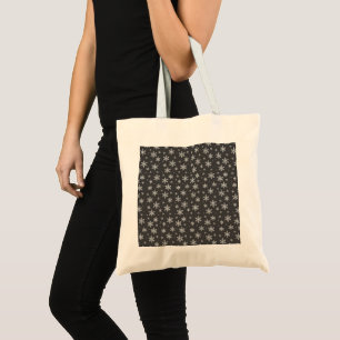 Eleganter silberner Schneeflocke Winterfeiertag Tragetasche