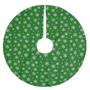 Eleganter silberner Schneestern Winterfeiertage Polyester Weihnachtsbaumdecke