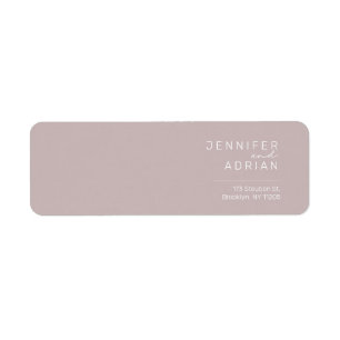 Eleganter Silberrosa Minimal Moderne Rücksendeadre