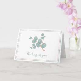 Eleganter Silver Eucalyptus - Beileid / Beileid Karte