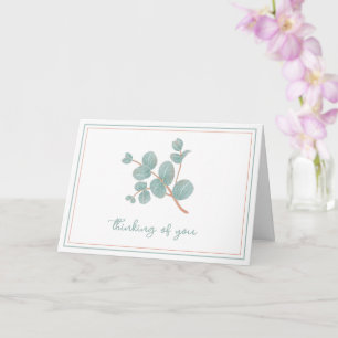 Eleganter Silver Eucalyptus - Beileid / Beileid Karte