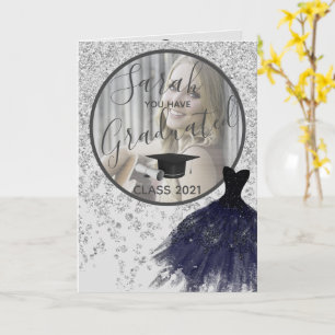 Eleganter Silver Glitzer Sie haben ein abgestuftes Karte