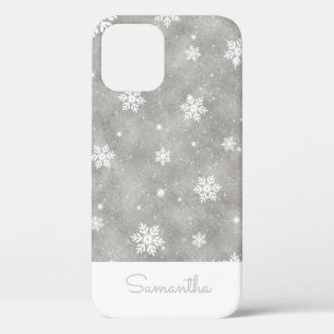 Eleganter Silver Glitzer Weihnachten Snowflake Mus Case-Mate iPhone Hülle
