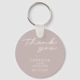 Eleganter Silver Pink Minimal Wedding Schlüsselanh Schlüsselanhänger