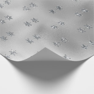 Eleganter Silver Star Geschenkpapier
