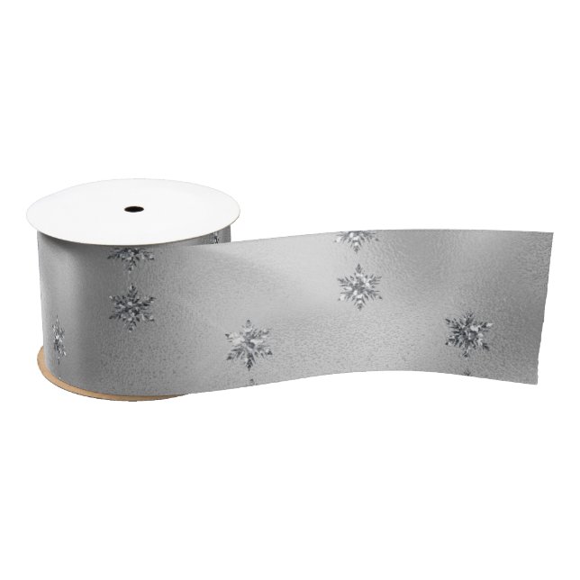 Eleganter Silver Star Satinband (Spule)
