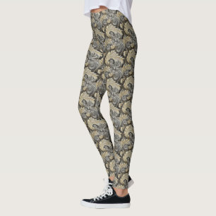 Eleganter Silvester mit schwarzem Wirbel Leggings