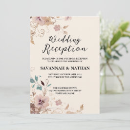 Eleganter Simple Wedding Invitations Empfang Dankeskarte