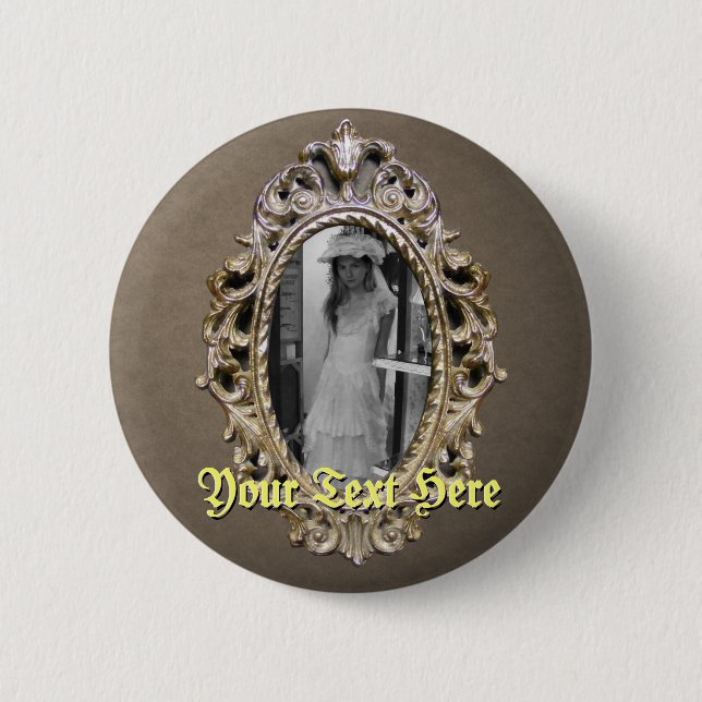 Eleganter Single-Rahmen-Knopf Button (Vorderseite)