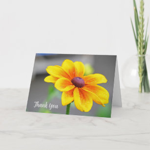 Eleganter Single Yellow Orange Blume Vielen Dank Karte