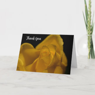 Eleganter Single Yellow Rose Nah Up Danke Karte