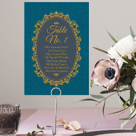 Eleganter Sitzcharts Regencycore Regency-Stil Tischnummer