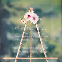 Eleganter Sitzplan für Blumenzehen