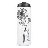Eleganter Skriptname November Geburtsmonat-Blume